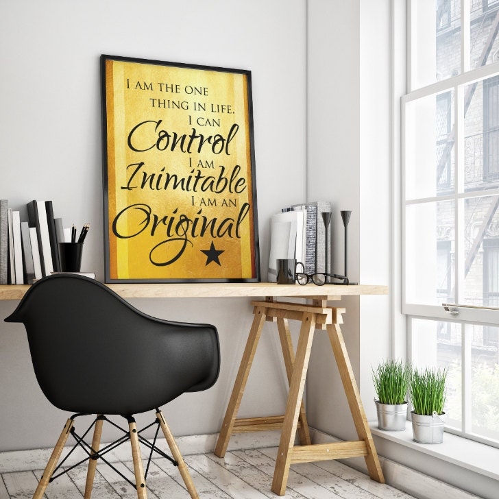 Hamilton Musical Quote Wait For It Typography Poster Print