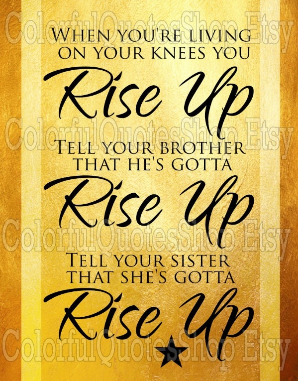 Hamilton Musical Quote Rise Up Typography Poster Print