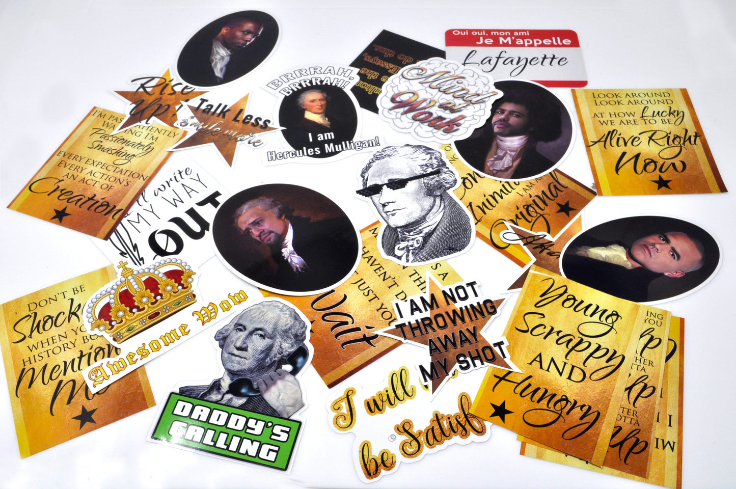 Hamilton the Musical Vinyl Stickers Decal For Laptop, Luggage Car Fridge Cell Phone DIY Styling Vinyl Planner Sticker Scrapbooking