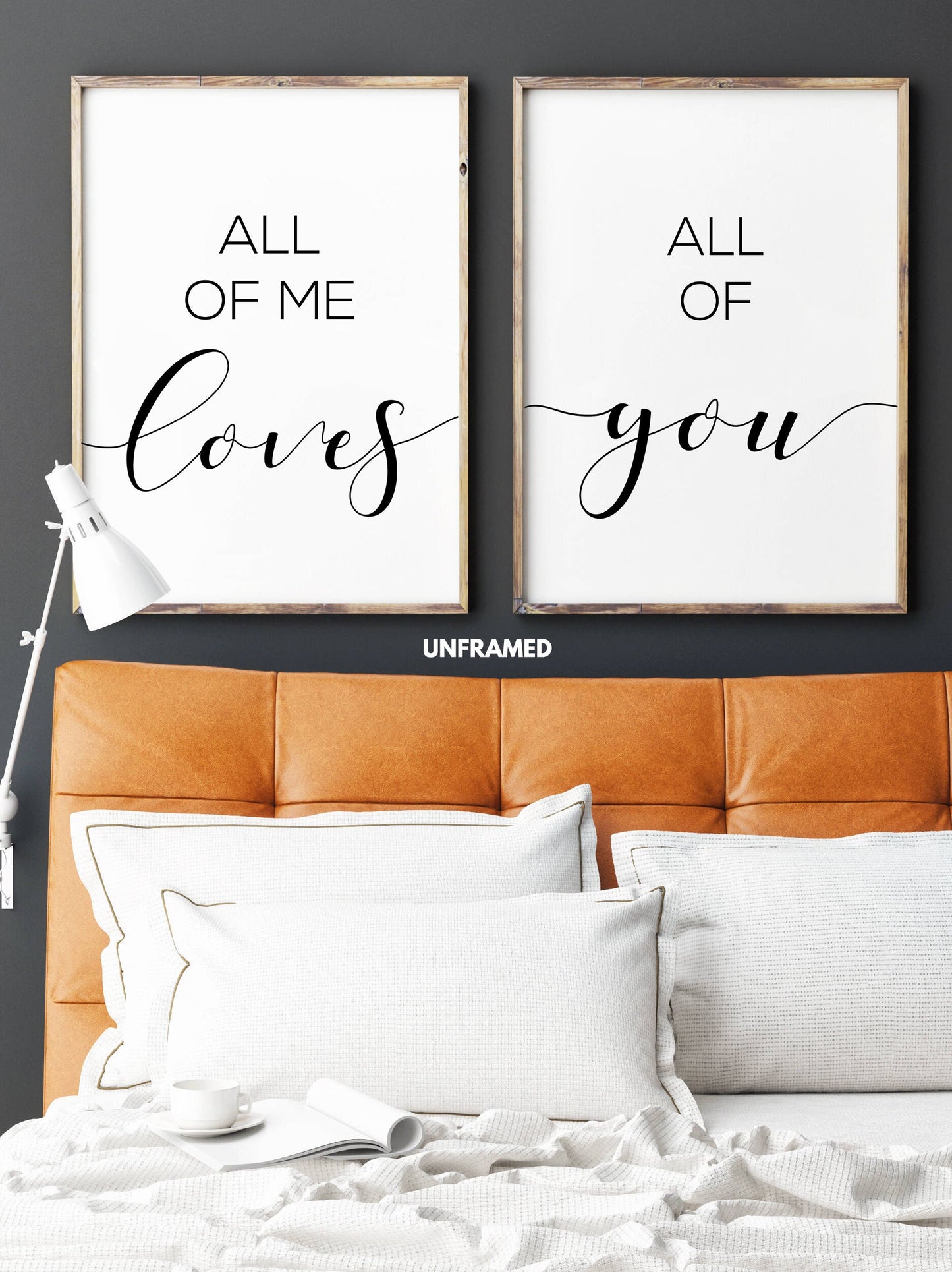 All of Me Loves All of You, Romantic Posters, Set of 2 Poster Prints, Home Wall Décor, Minimalist Art, Multiple Sizes