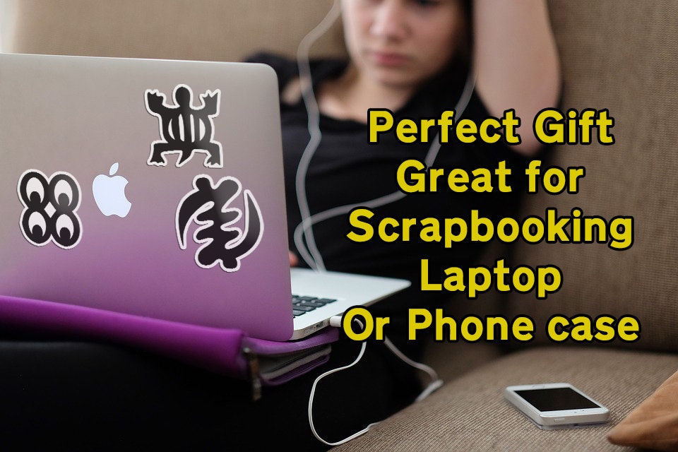 Adinkra Symbol Vinyl Afrocentric Stickers Decal For Laptop Skateboard Luggage Car Fridge Cell Phone Medium Styling Planner Sticker