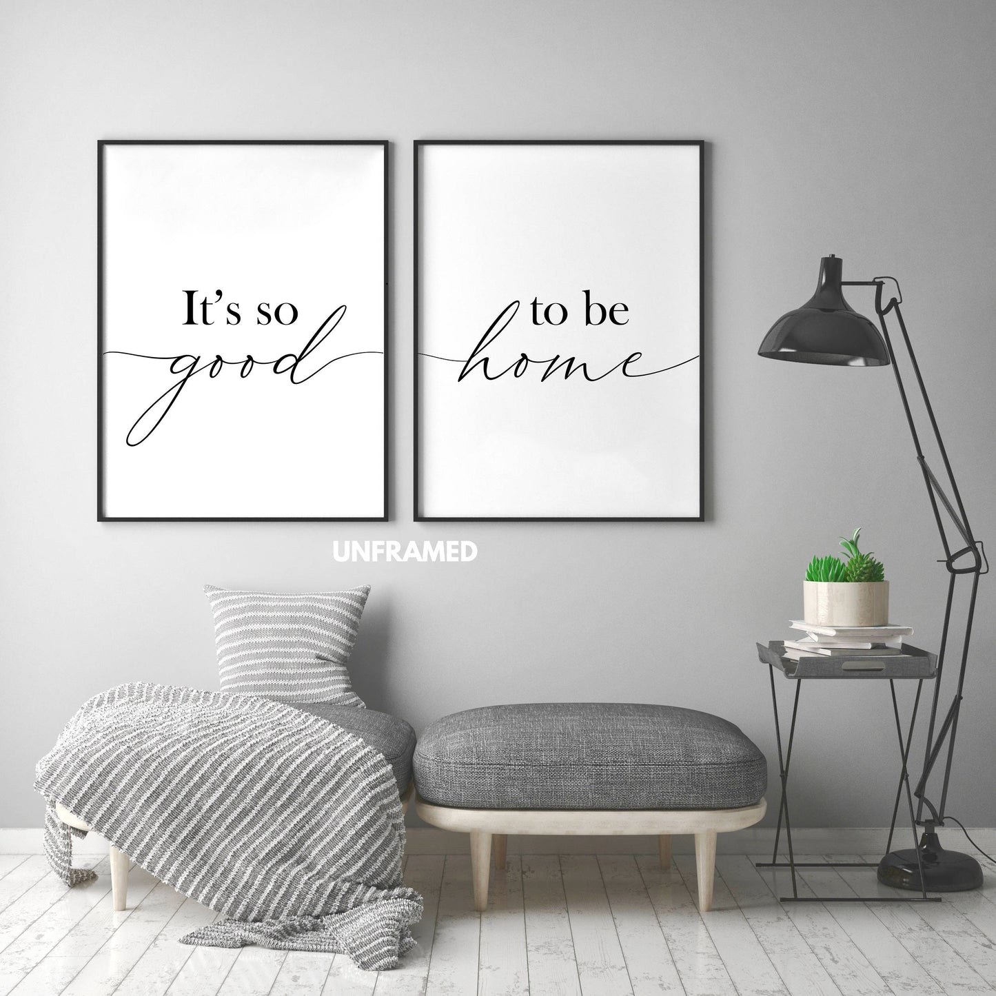 It's So Good to be Home, Set of 2 Poster Prints, Home Wall Hanging Décor, Minimalist Art, Multiple Sizes