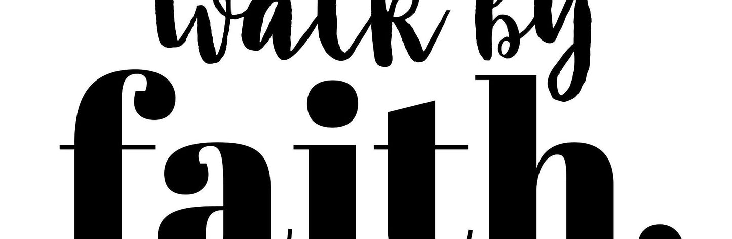 Walk by Faith, Not by Sight, Bible Verse Quote, Set of 2 Prints, Minimalist Art, Typography, Multiple Sizes, Christian Wall Art