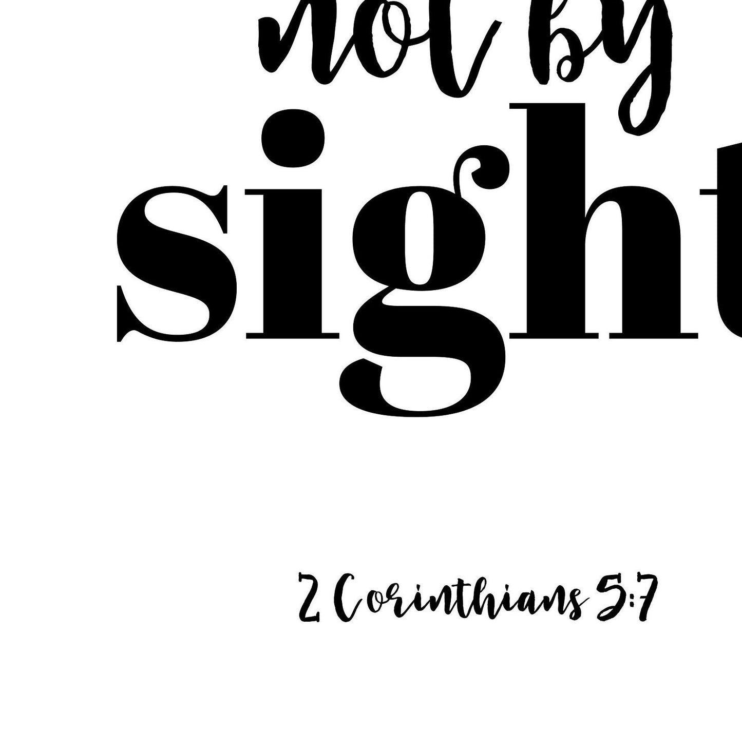Walk by Faith, Not by Sight, Bible Verse Quote, Set of 2 Prints, Minimalist Art, Typography, Multiple Sizes, Christian Wall Art