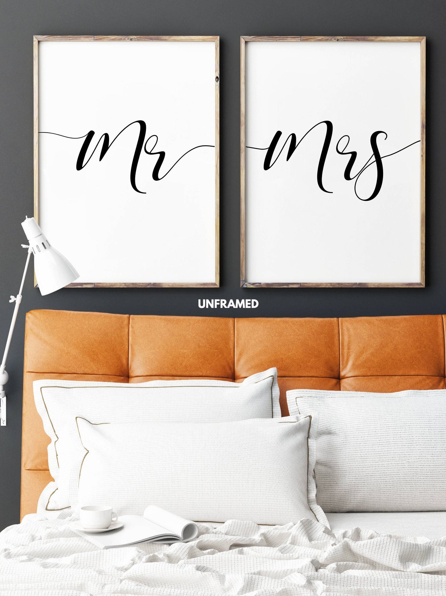 Mr. Mrs., Set of 2 Prints, Minimalist Art, Typography Art, Wall Art, Multiple Sizes, Home Wall Art