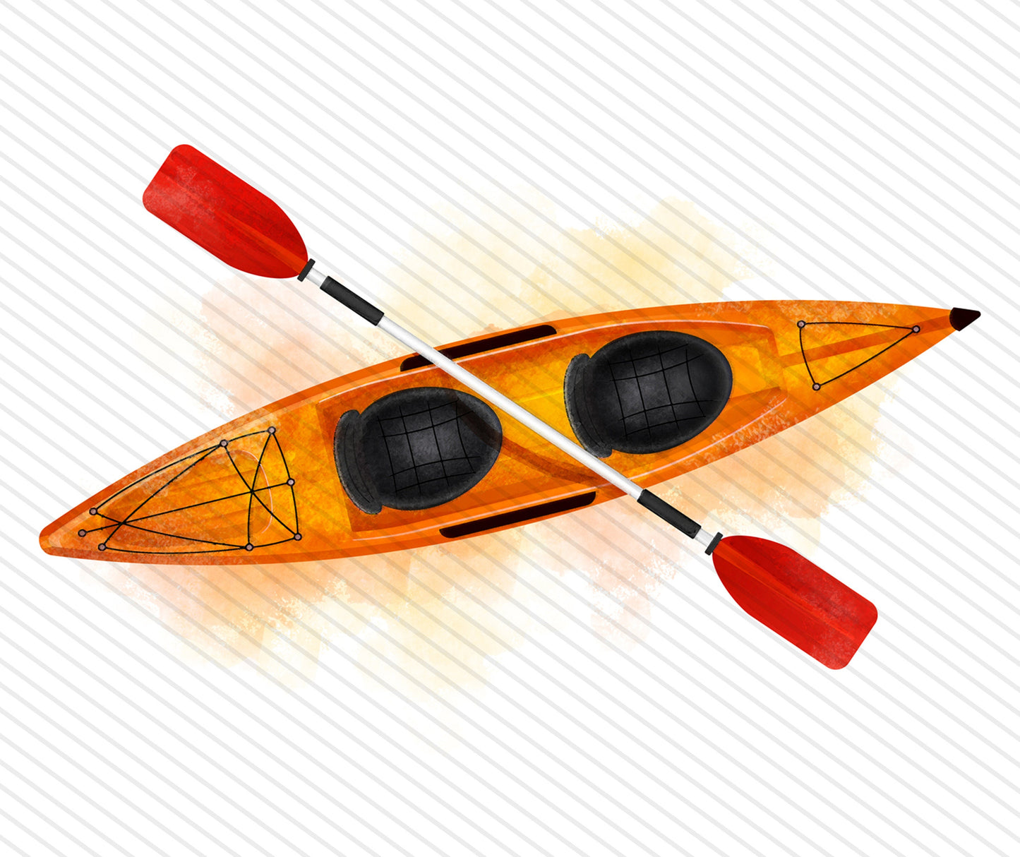 Kayak, Wall Decor, Plane Poster, Construction Print, Boy's Room Decor, Nursery Print, Boy Bedroom Art, Watercolor