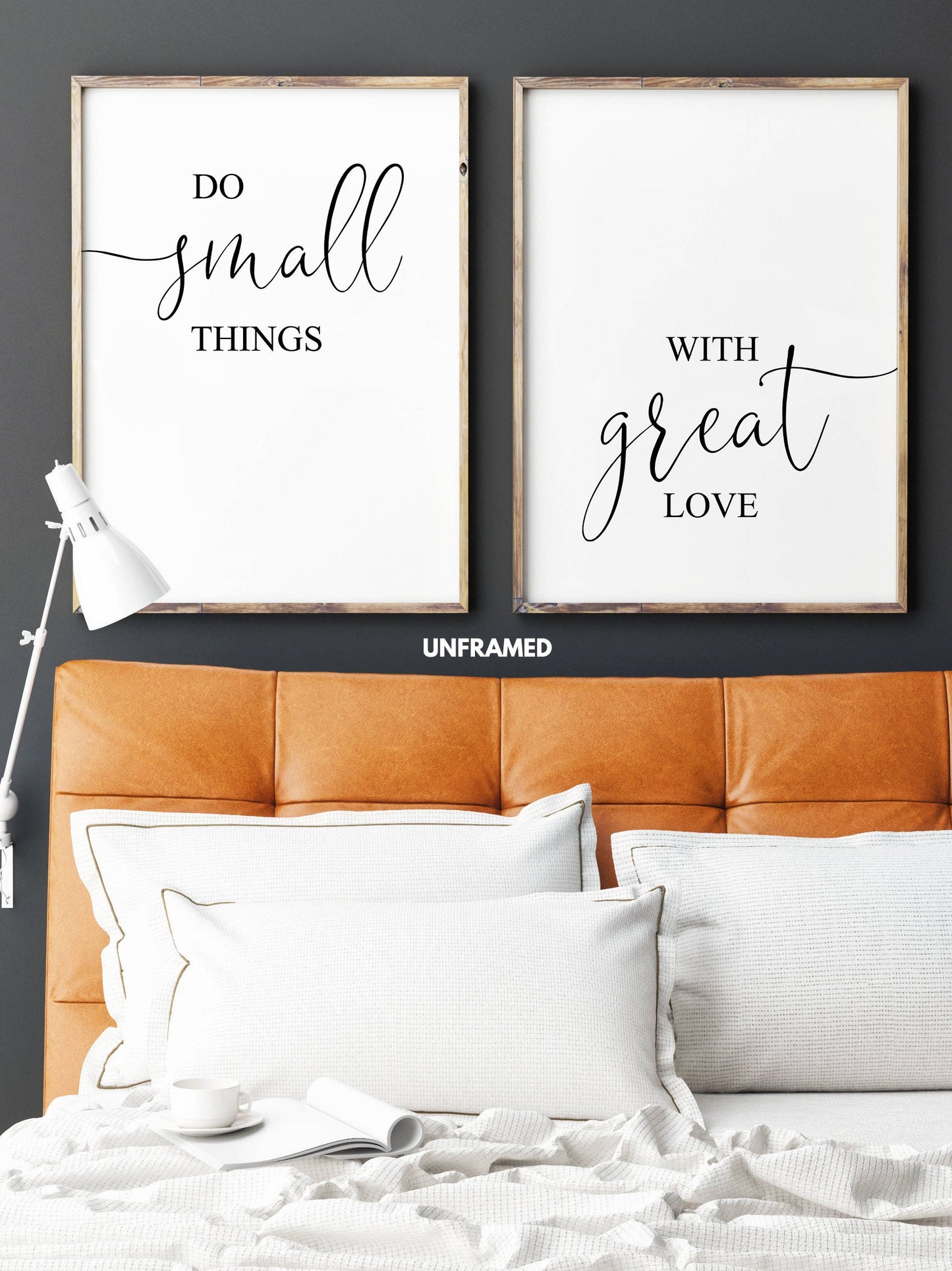Do Small Things With Great Love v2, Set of 2 Poster Prints, Home Wall Décor, Motivational/Inspirational Quote, Multiple Sizes