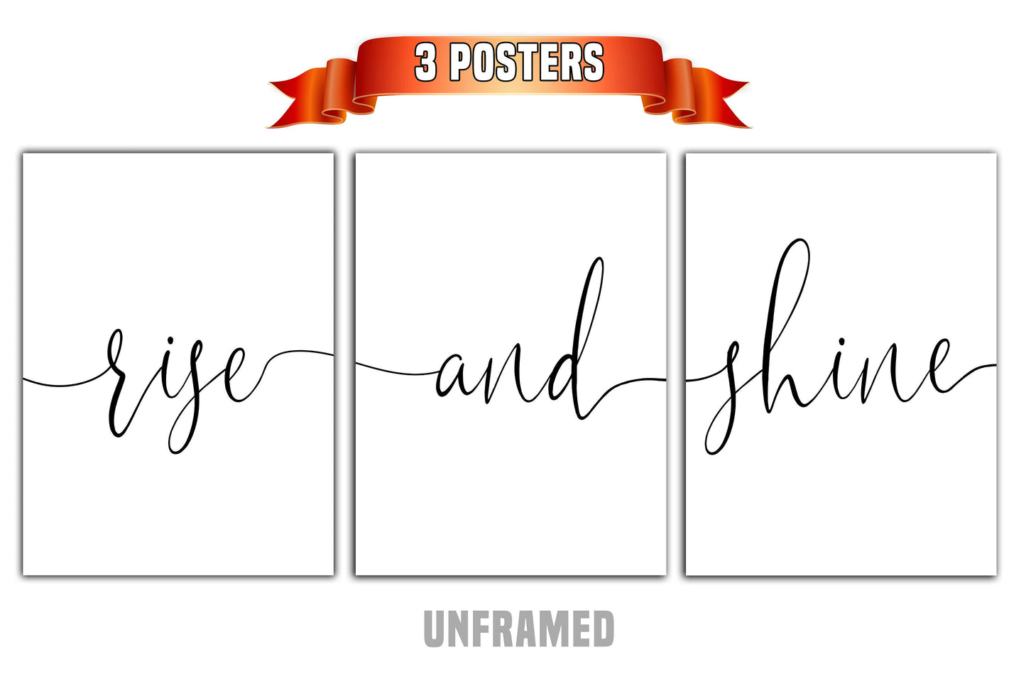 Rise and Shine, Set of 3 Prints, Minimalist Art, Home Wall Decor, Multiple Sizes