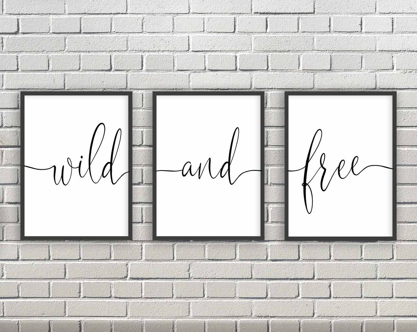 Wild and Free, Set of 3 Prints, Minimalist Art, Home Wall Decor, Multiple Sizes