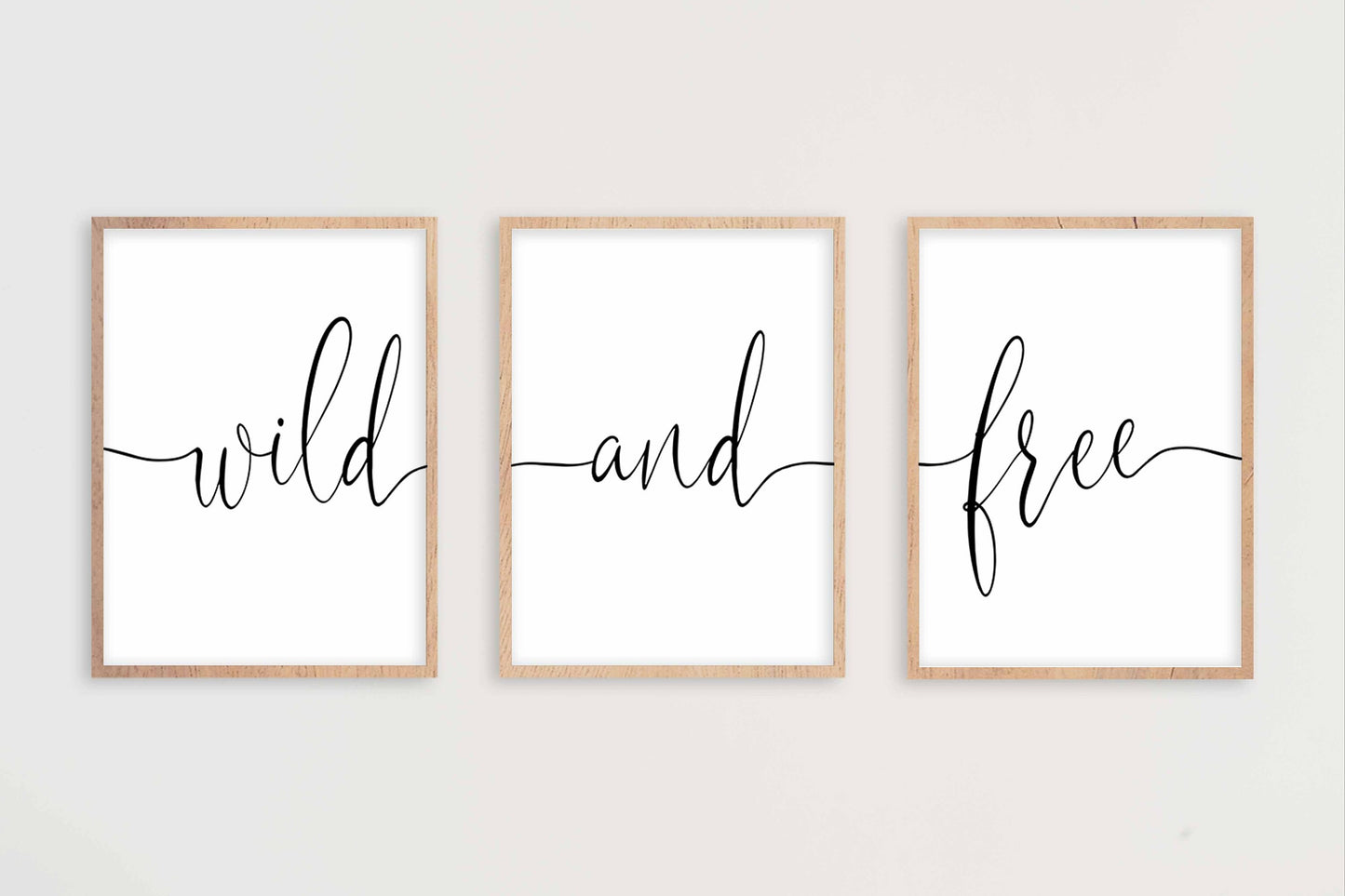 Wild and Free, Set of 3 Prints, Minimalist Art, Home Wall Decor, Multiple Sizes