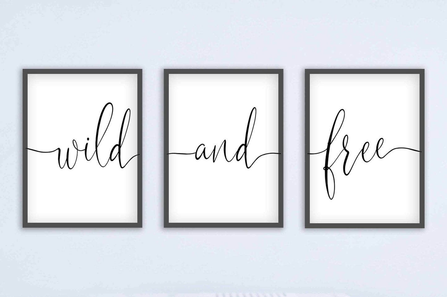 Wild and Free, Set of 3 Prints, Minimalist Art, Home Wall Decor, Multiple Sizes