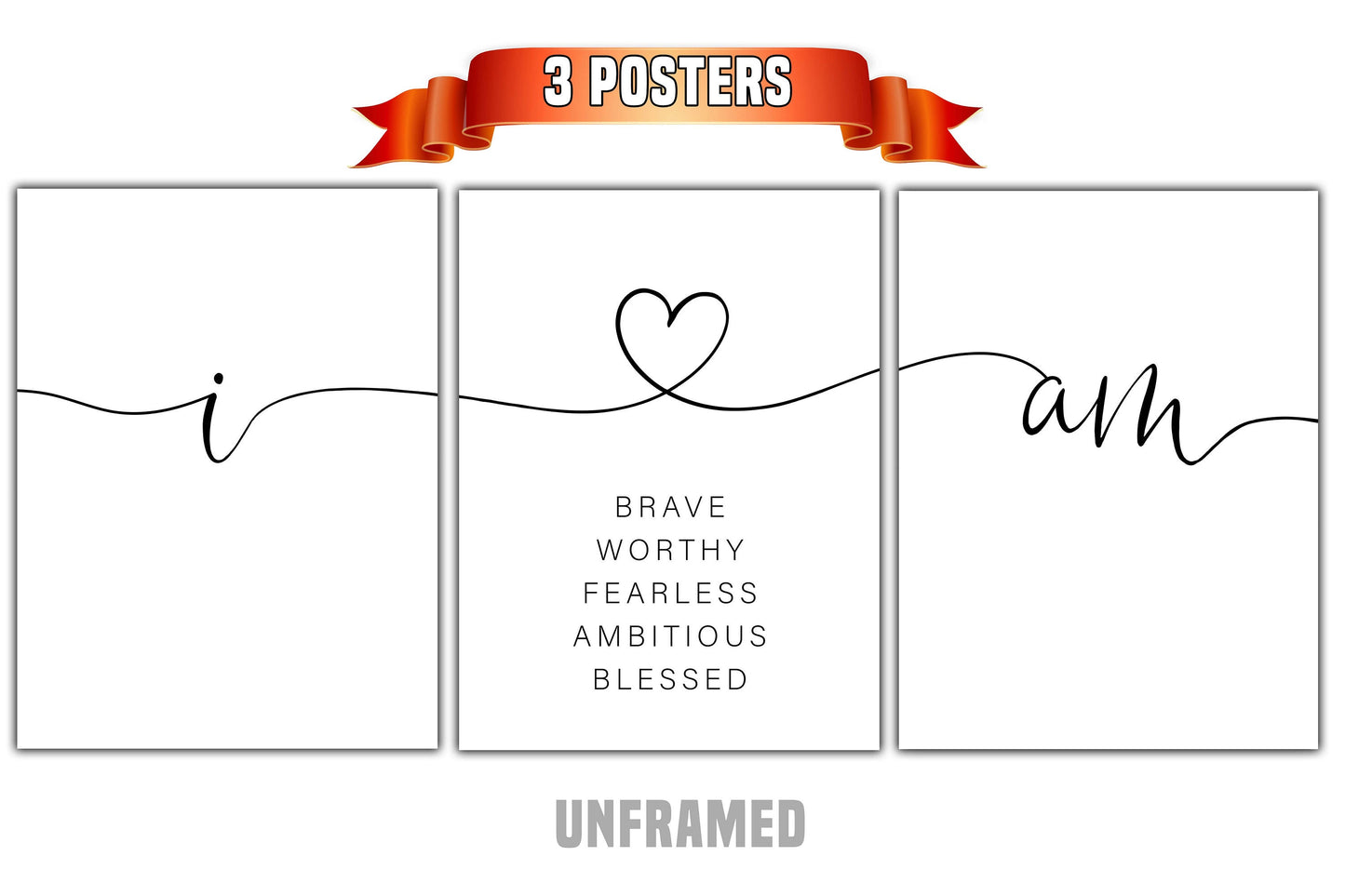 Manifestations, Set of 3 Prints, Minimalist Art, Home Wall Decor, Multiple Sizes