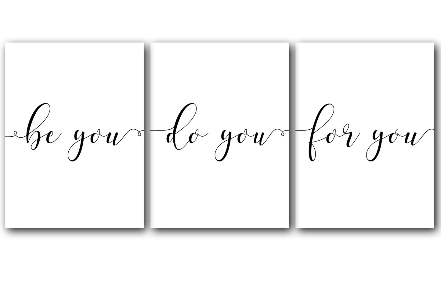 Be You Do You For You, Set of 3 Poster Prints, Minimalist Art, Home Wall Decor, Multiple Sizes