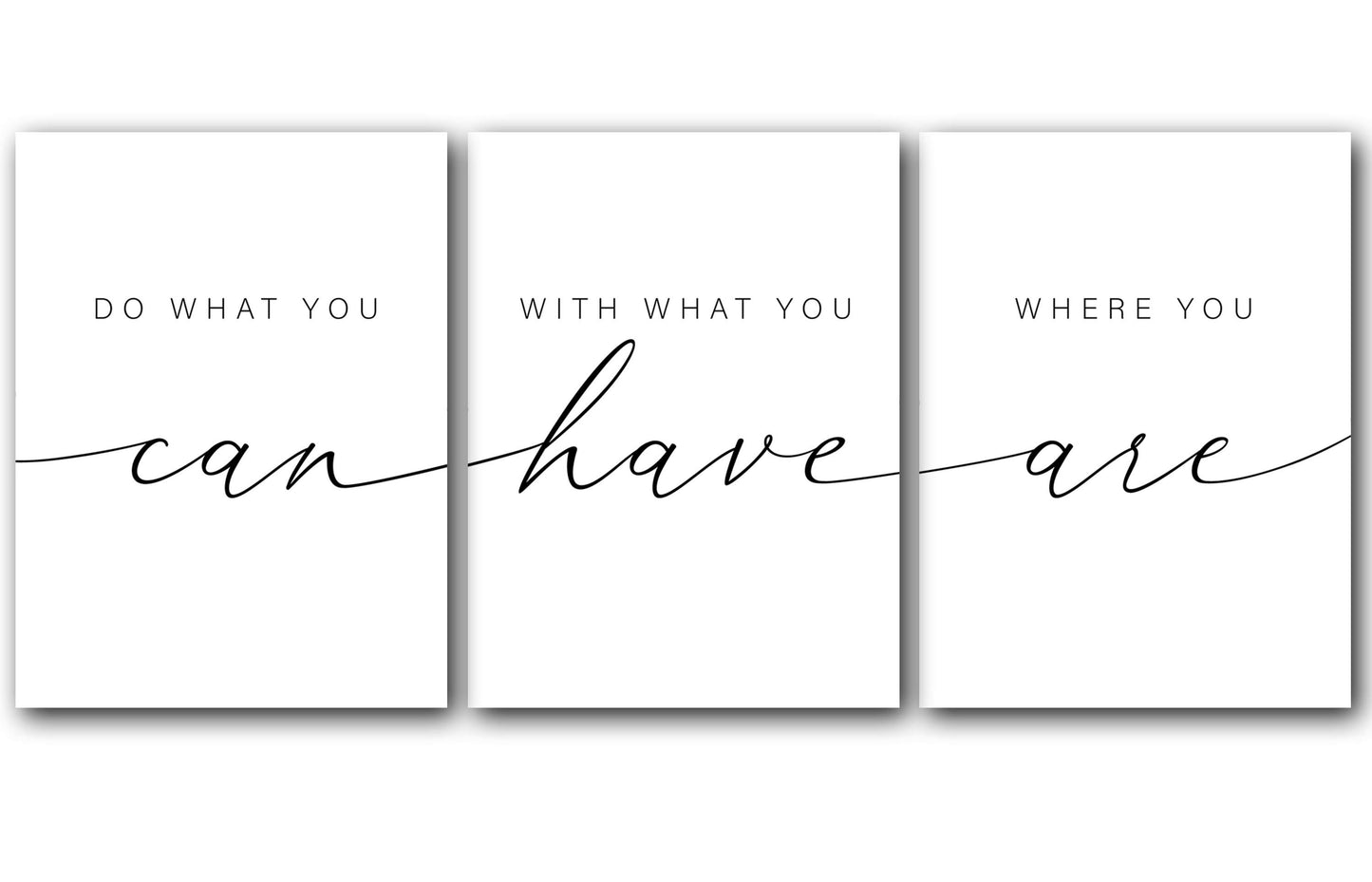Do What You Can, Set of 3 Poster Prints, Minimalist Art, Home Wall Decor, Multiple Sizes