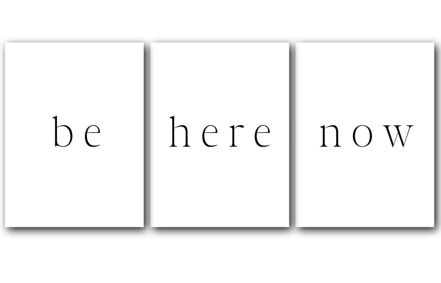 Be Here Now, Set of 3 Poster Prints, Minimalist Art, Home Wall Decor