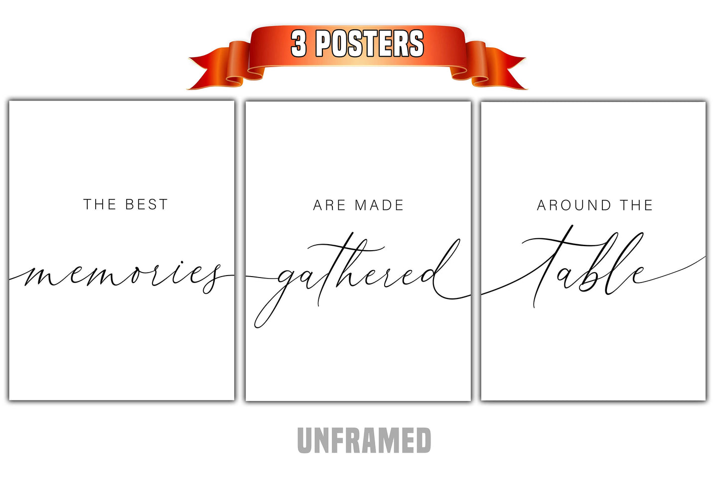 The Best Memories, Set of 3 Poster Prints, Minimalist Art, Home Wall Decor, Multiple Sizes