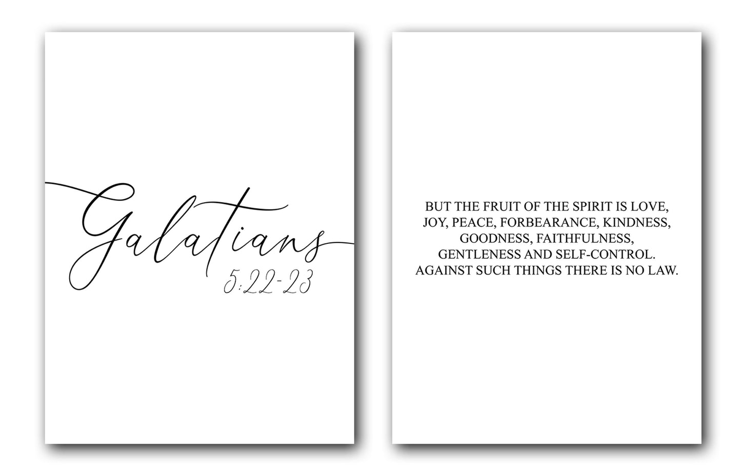 Galatians 5:22-23, Set of 3 Poster Prints, Bible Verse Quotes, Home Wall Hanging Décor, Minimalist Prints, Multiple Sizes