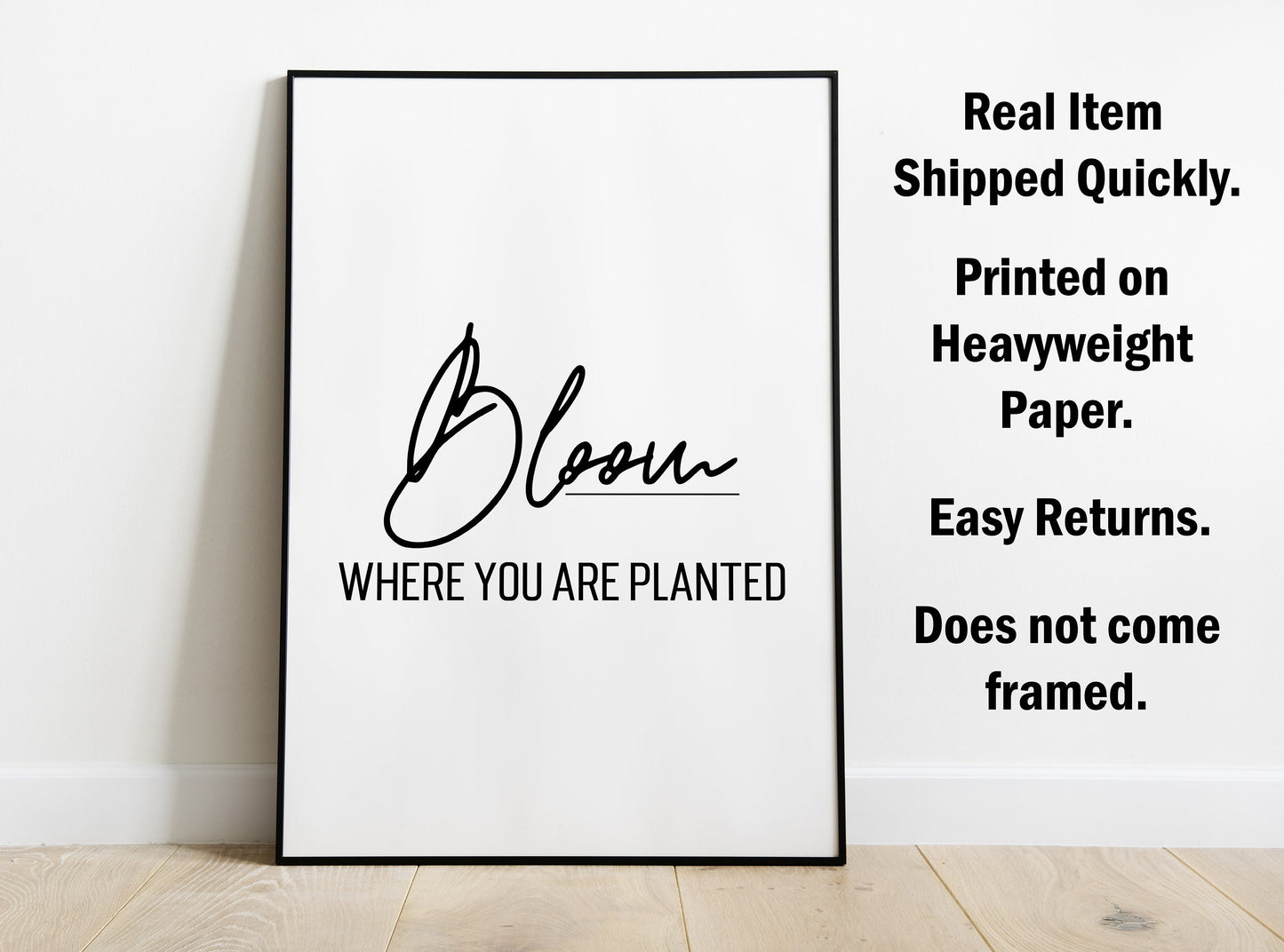 Bloom Where You Are Planted, Poster, Home Décor, Unframed