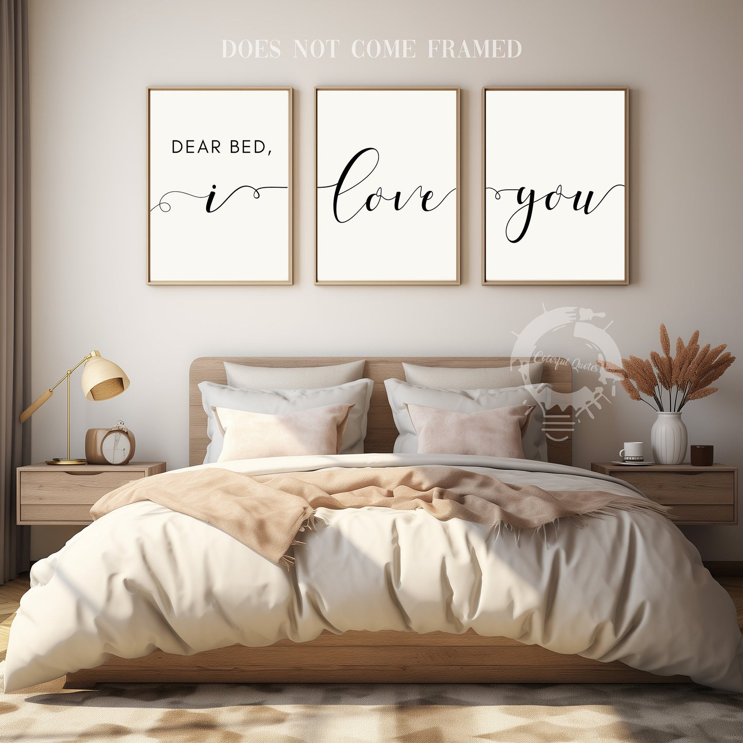Dear Bed I Love You, Set of 3 Prints, Minimalist Art, Home Wall Decor, Multiple Sizes