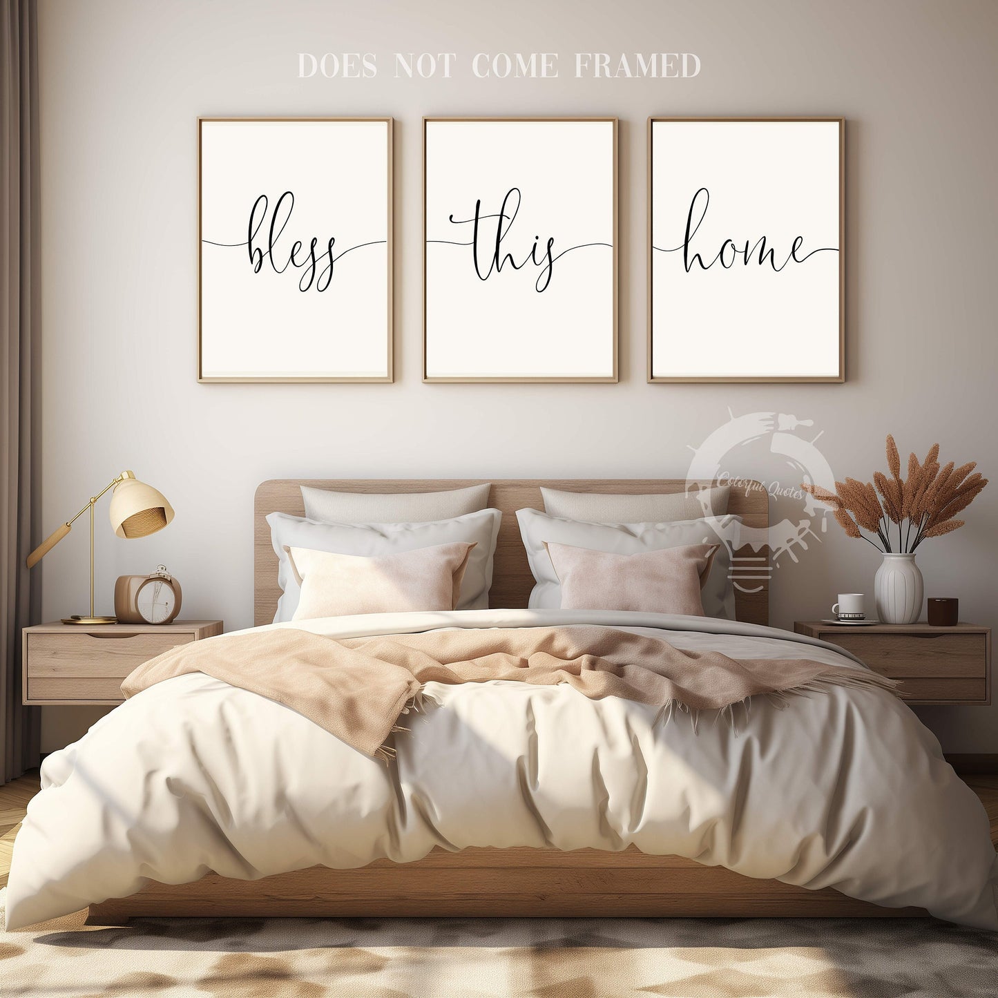 Bless This Home, Set of 3 Prints, Minimalist Art, Home Wall Decor, Multiple Sizes