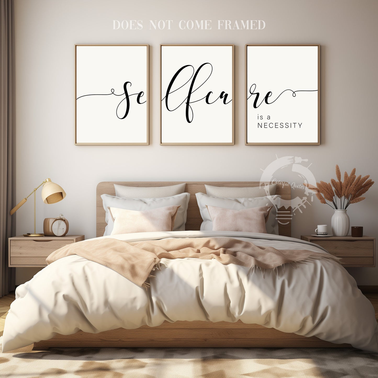 Self Care Is A Necessity, Set of 3 Poster Prints, Home Wall Art Decor