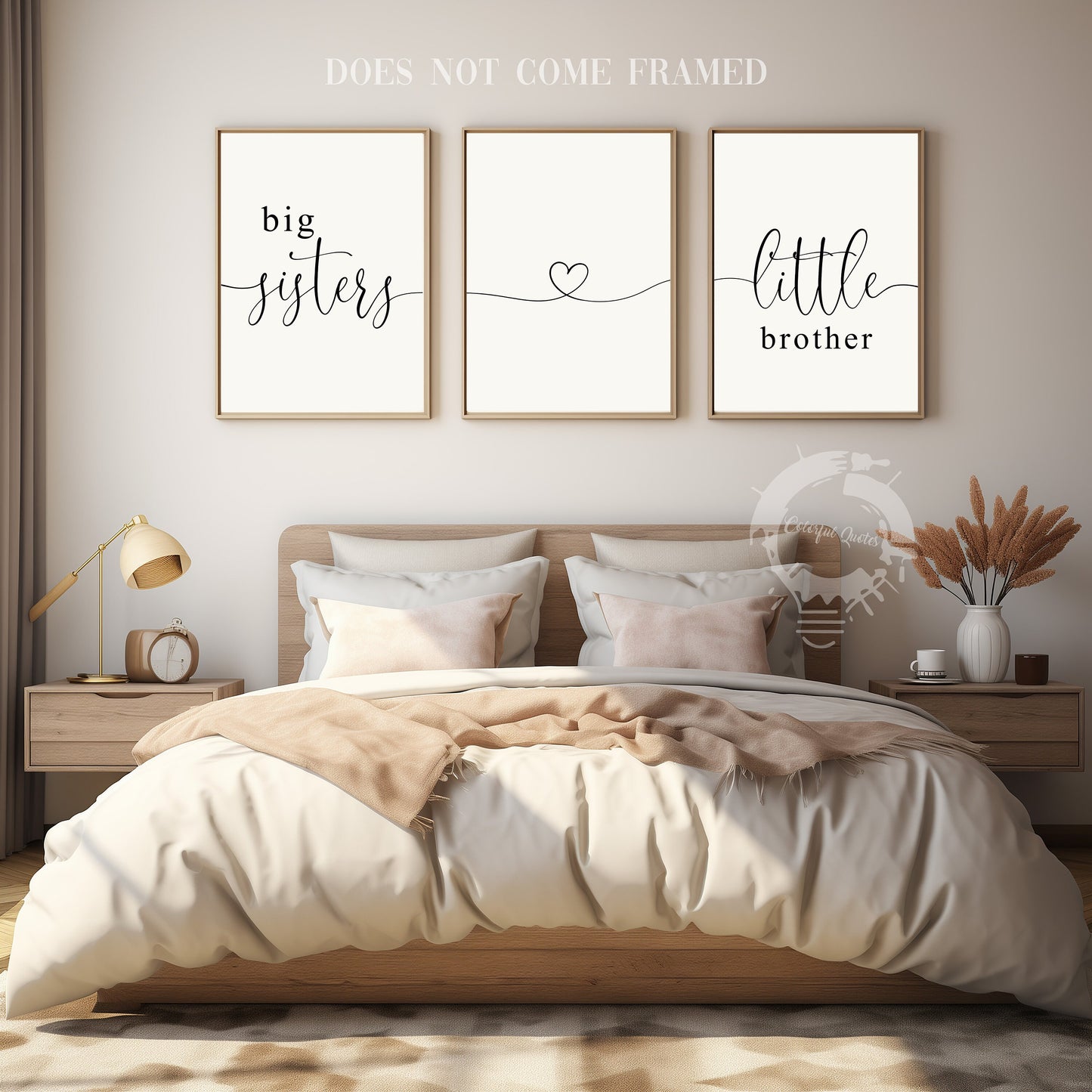 Big Sister, Little Brother, Set of 3 Poster Prints, Minimalist Art, Home Wall Decor, Multiple Sizes