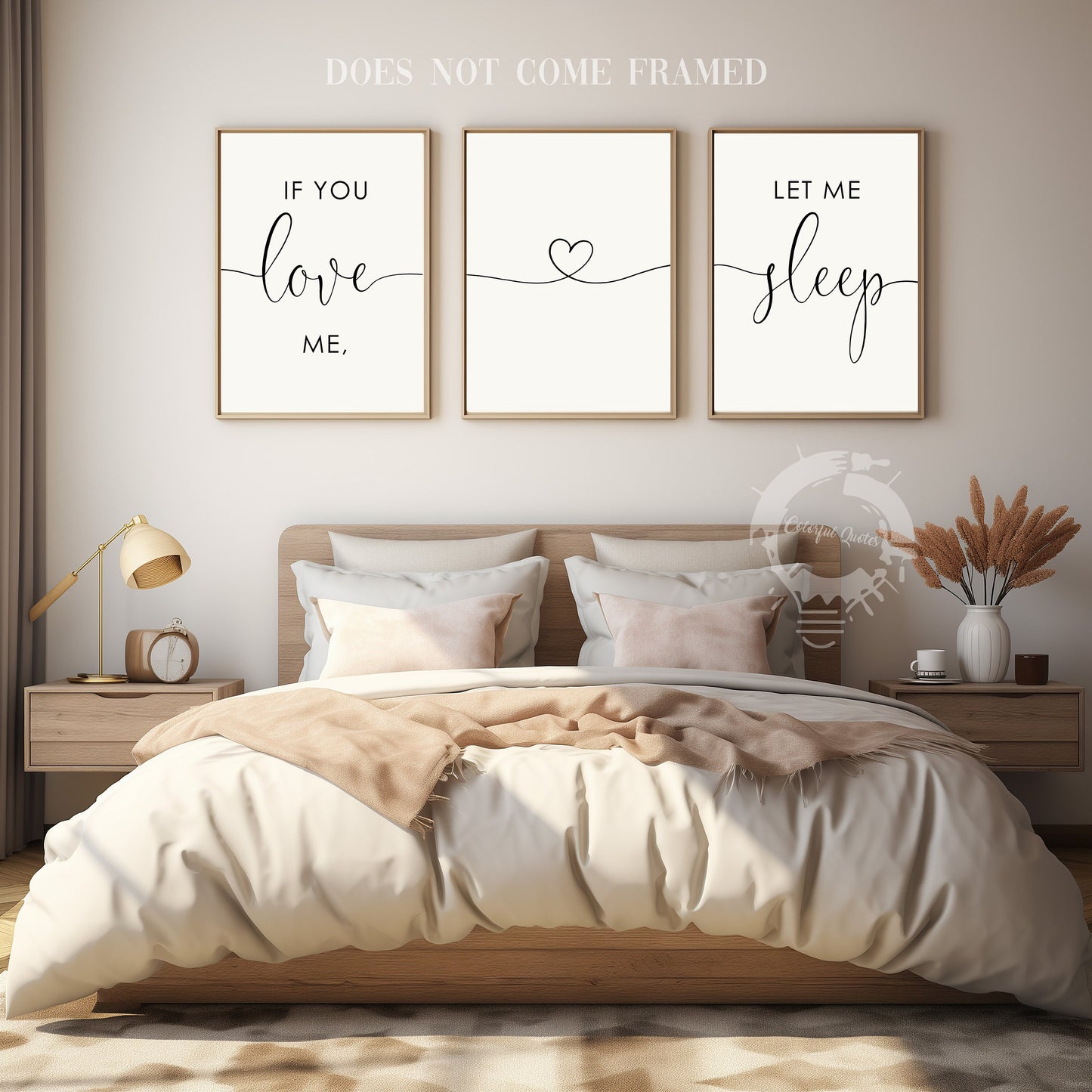 If You Love Me Let Me Sleep, Set of 3 Prints, Minimalist Art, Home Wall Decor, Multiple Sizes