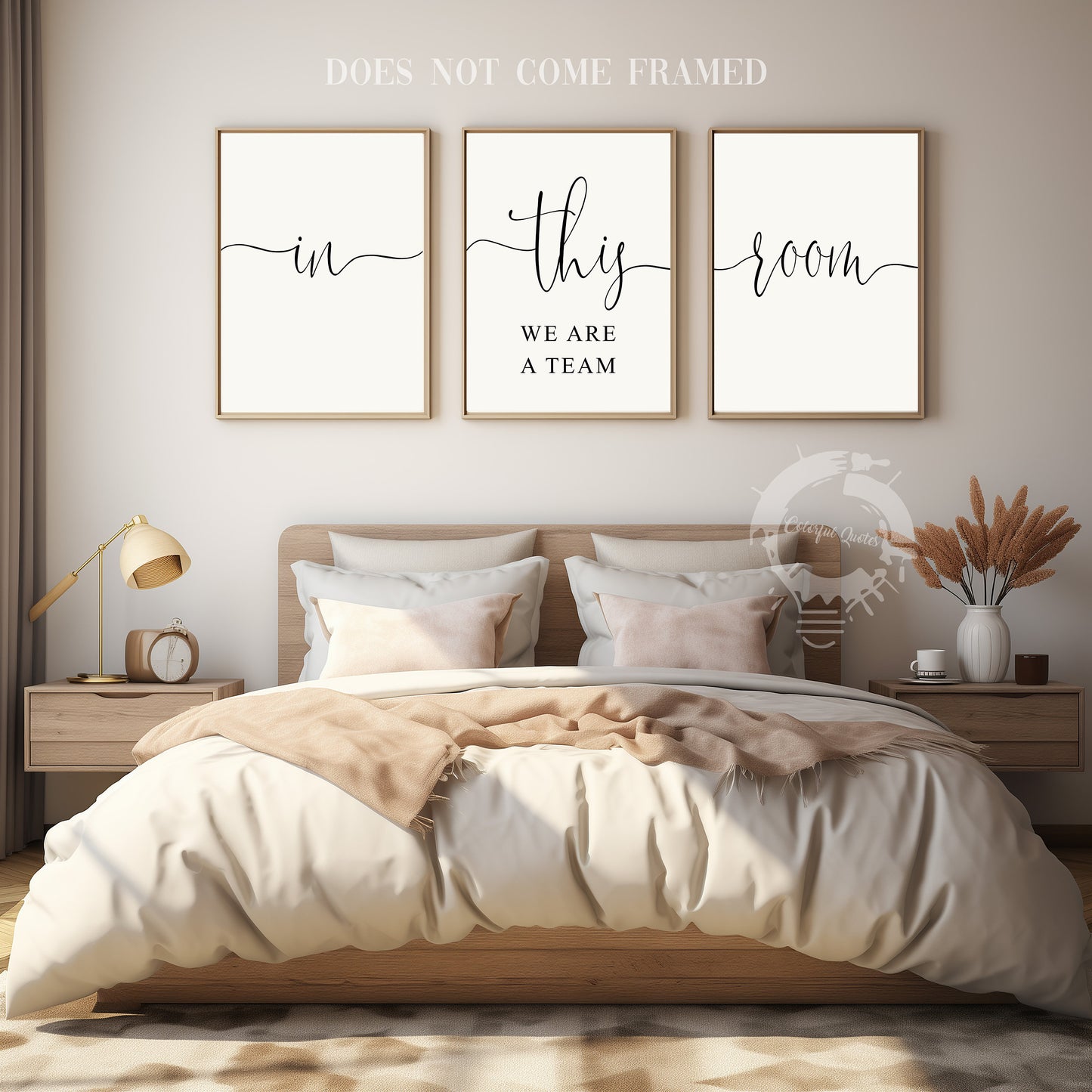 In This Room, We Are A Team, Set of 3 Poster Prints, Minimalist Art, Room Wall Decor, Multiple Sizes
