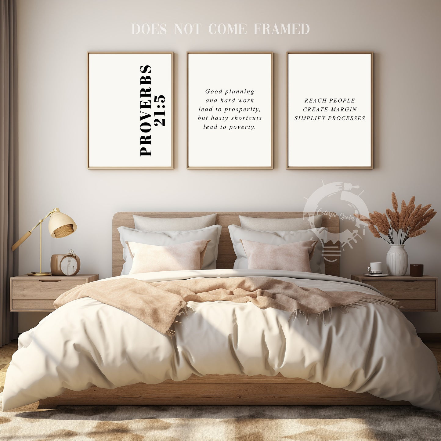 Good Planning and Hard Work, Proverbs 21:5, Bible Verse, Set of 3 Prints, Multiple Sizes, Home Wall Art Decor