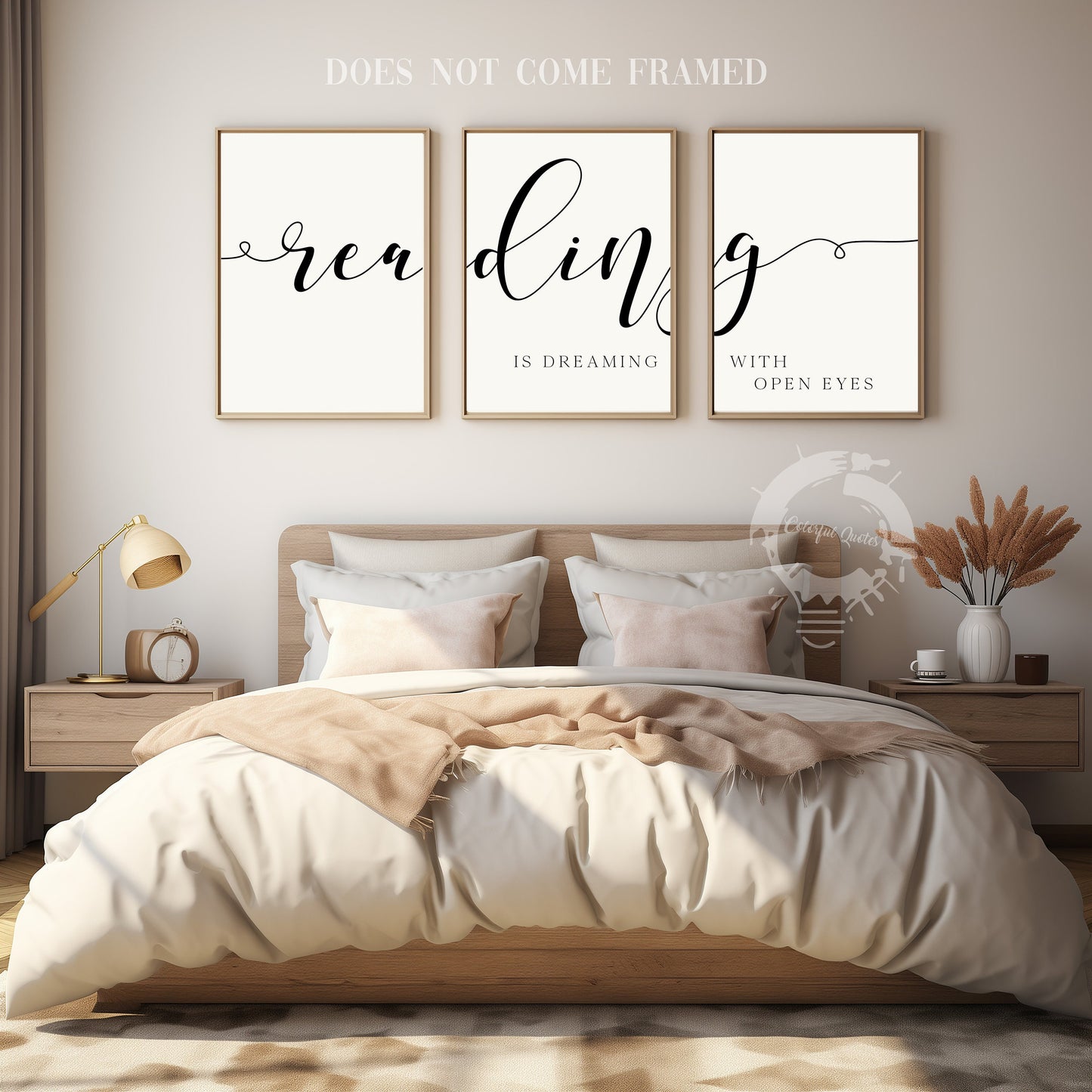Reading Is Dreaming, 3 Piece Poster Print, Minimalist Art, Home Wall Decor, Multiple Sizes