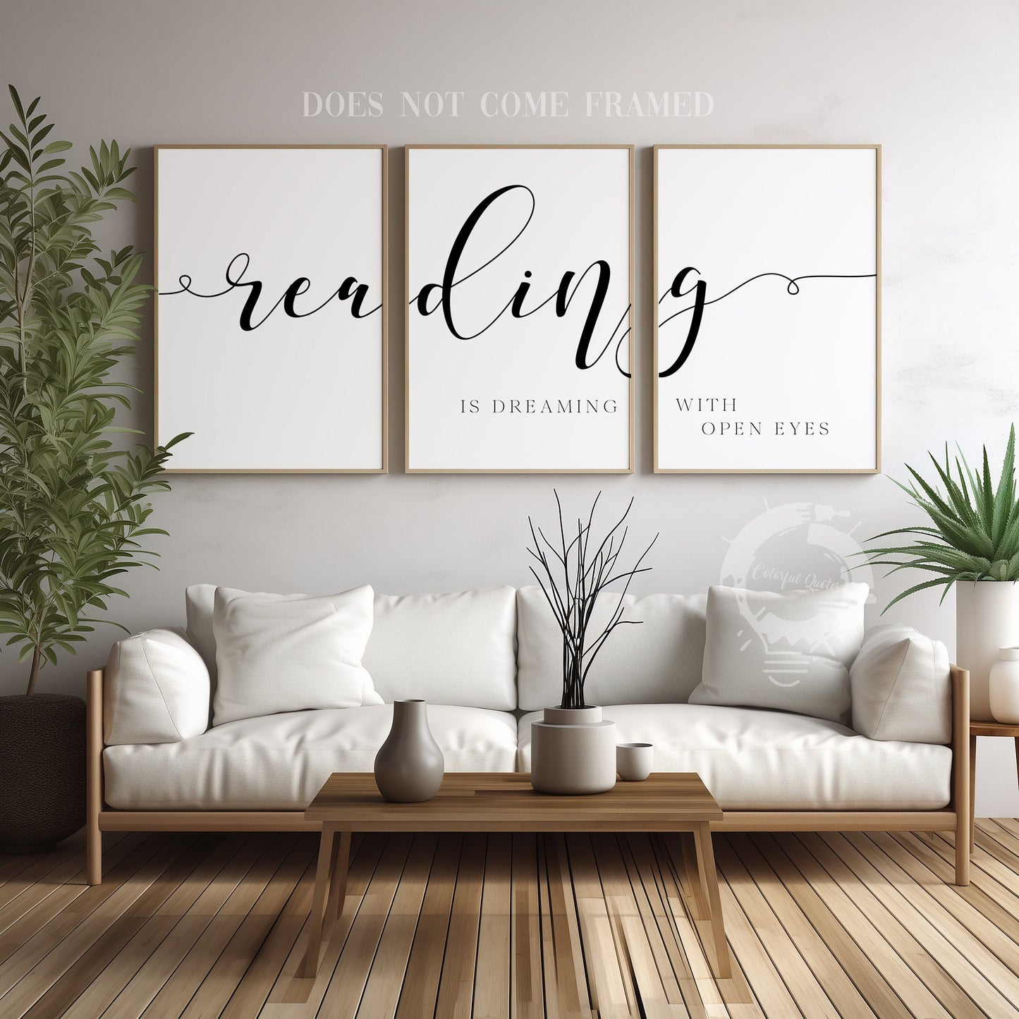 Reading Is Dreaming, 3 Piece Poster Print, Minimalist Art, Home Wall Decor, Multiple Sizes