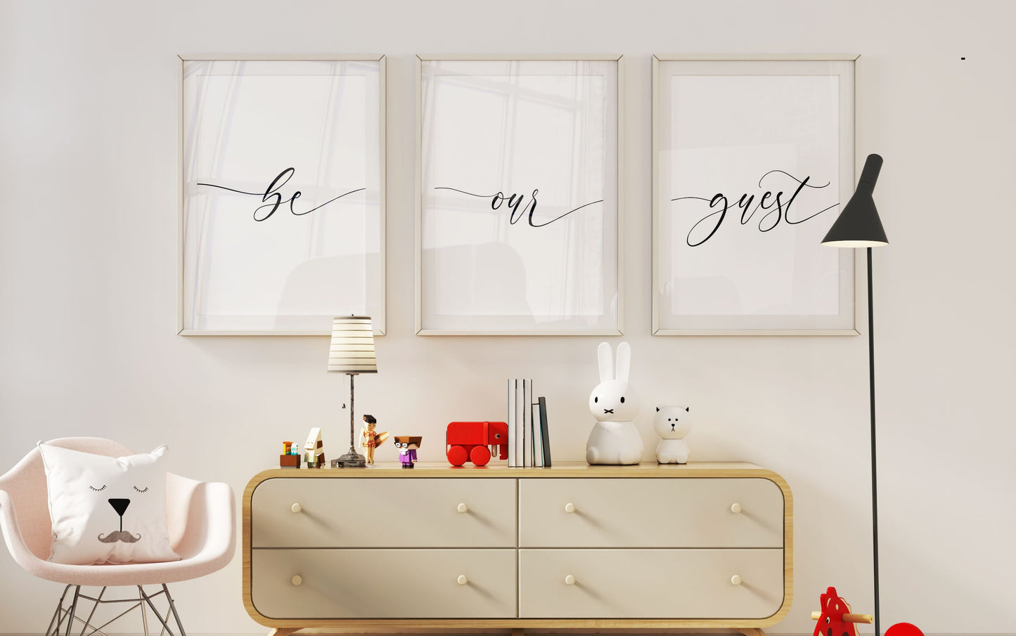 Be Our Guest, Set of 3 Poster Prints, Minimalist Art, Home Wall Decor, Multiple Sizes