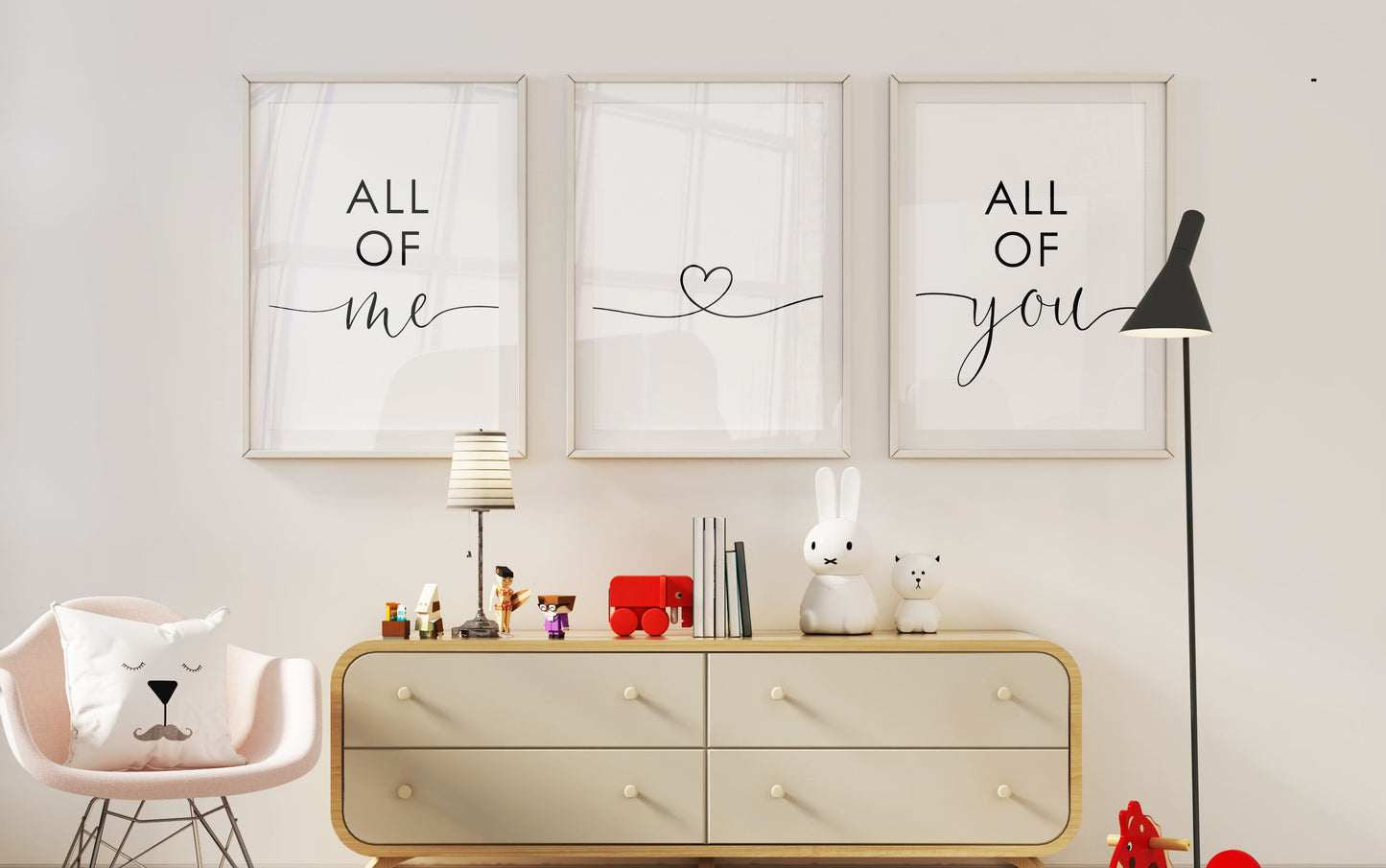 All of Me, All of You, Set of 3 Prints, Minimalist Art, Home Wall Decor, Multiple Sizes