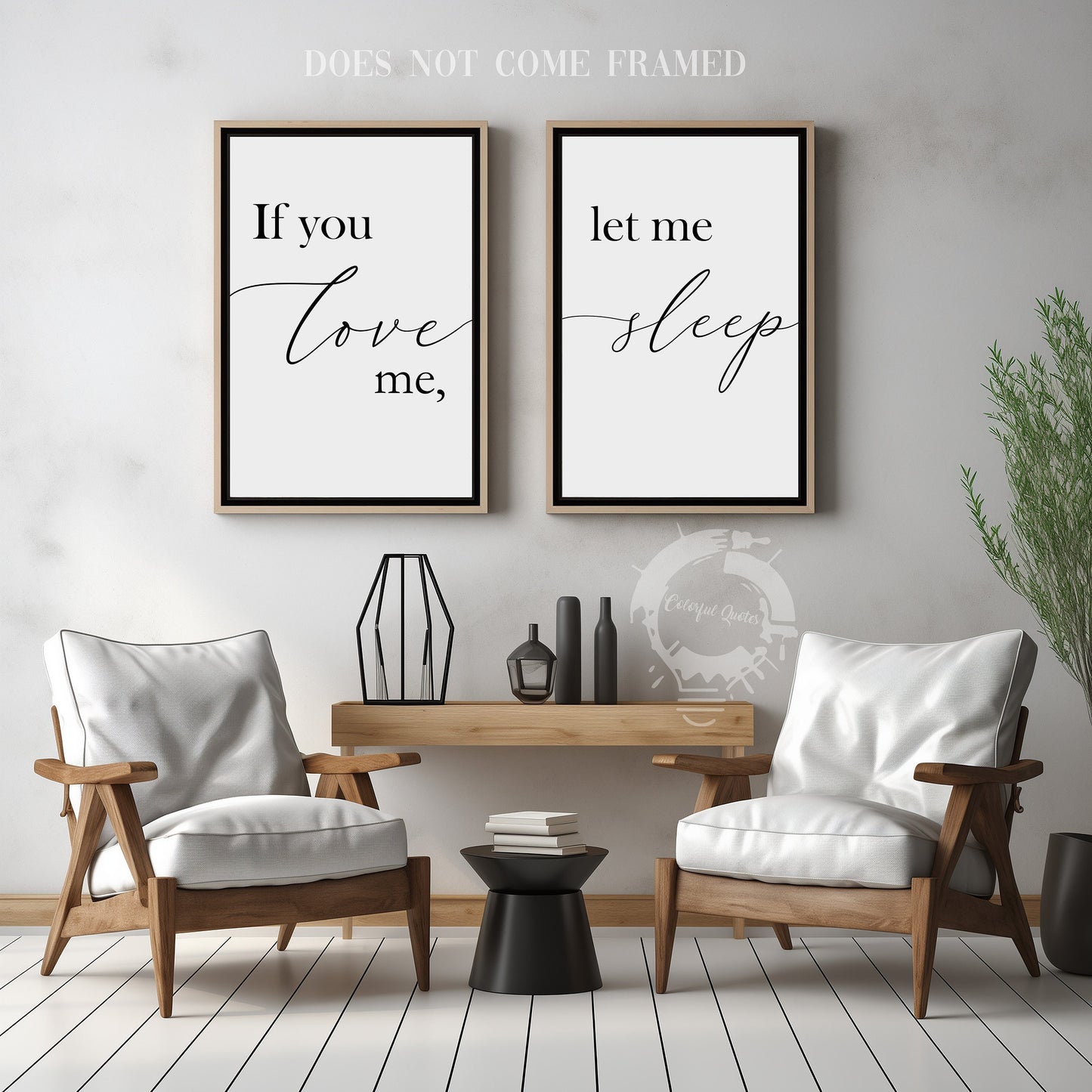 If You Love Me, Let Me Sleep, Set of 2 Prints, Minimalist Art, Typography Art, Wall Art, Multiple Sizes, Home Wall Art