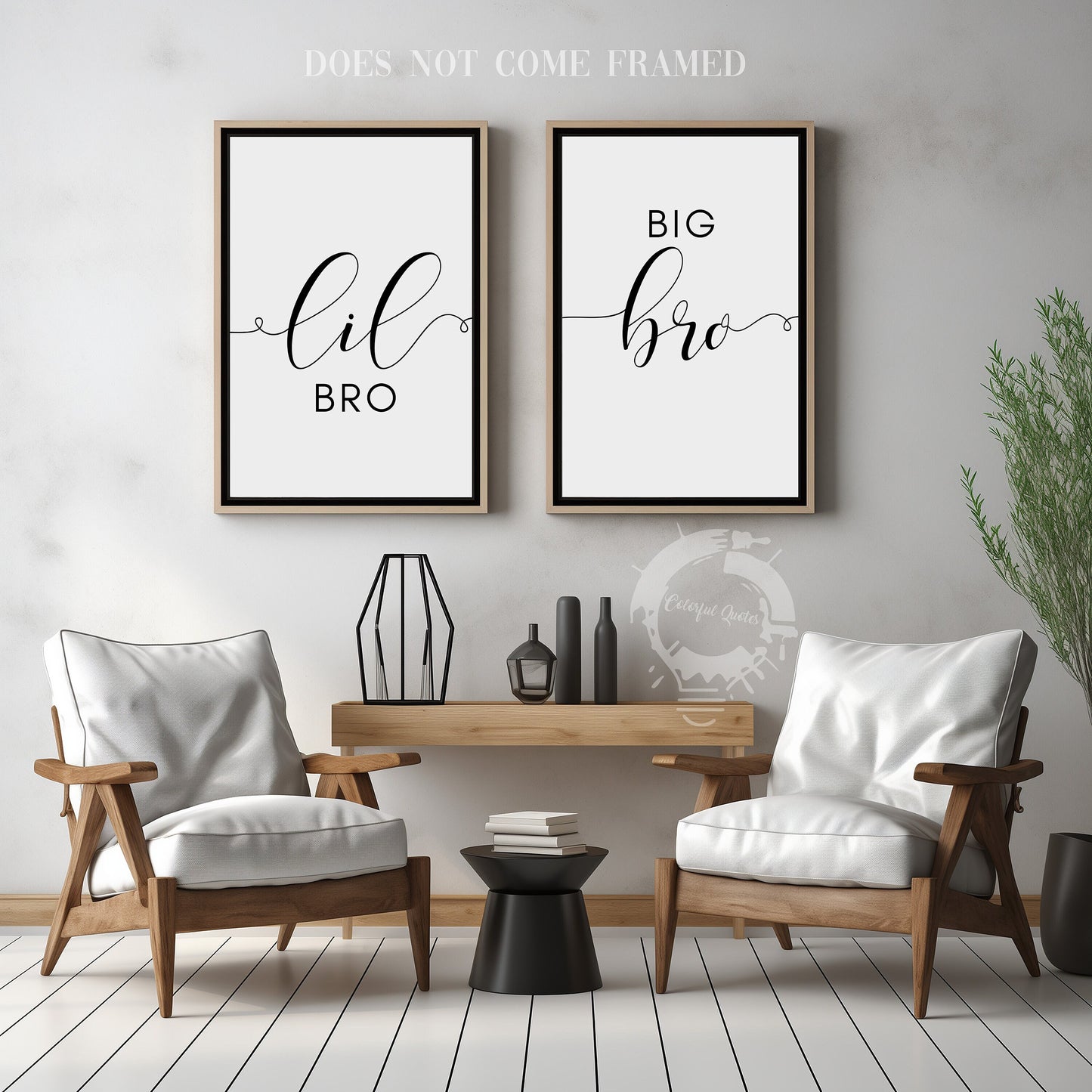 Lil Bro Big Bro Wall Art, Set of 2 Prints, Boys Bedroom Minimalist Art, Kids Wall Art, Multiple Sizes, Home Wall Art Decor