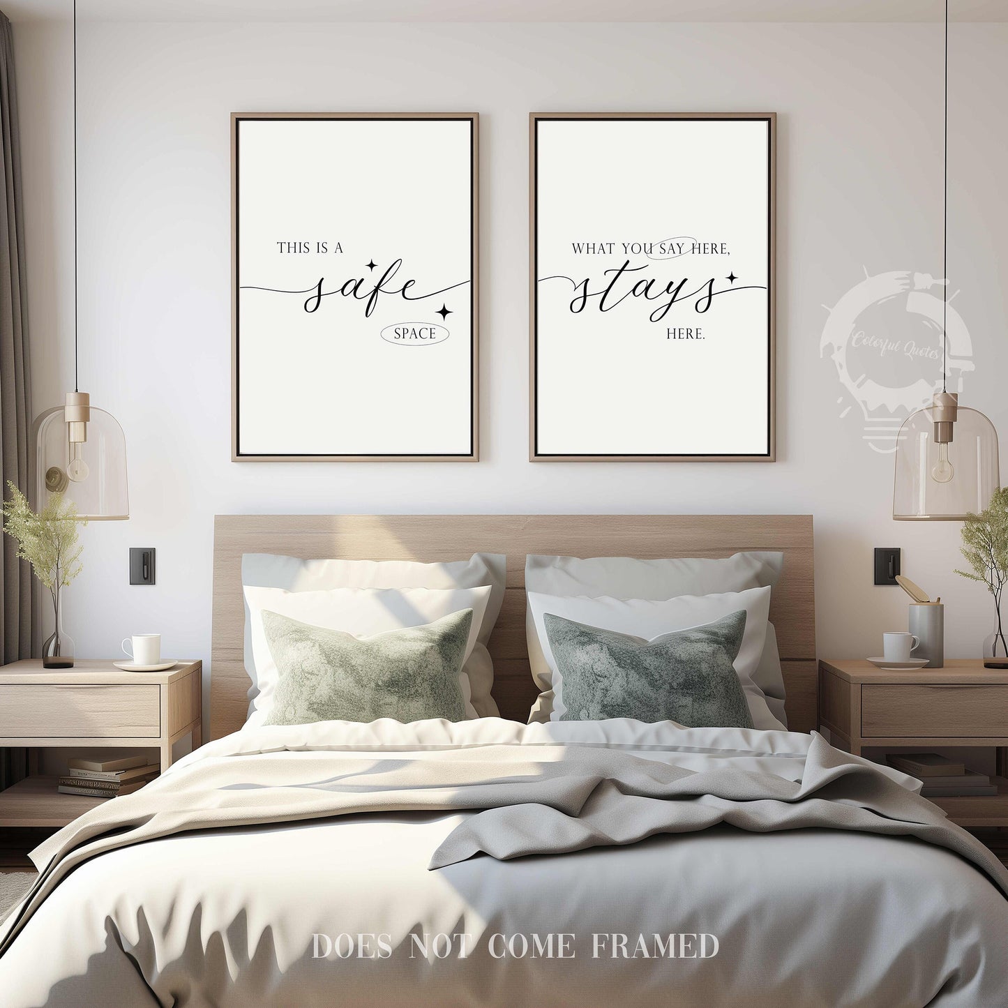 This is a Safe Space, Set of 2 Poster Prints, Home Wall Décor, Motivational/Inspirational Quote, Multiple Sizes