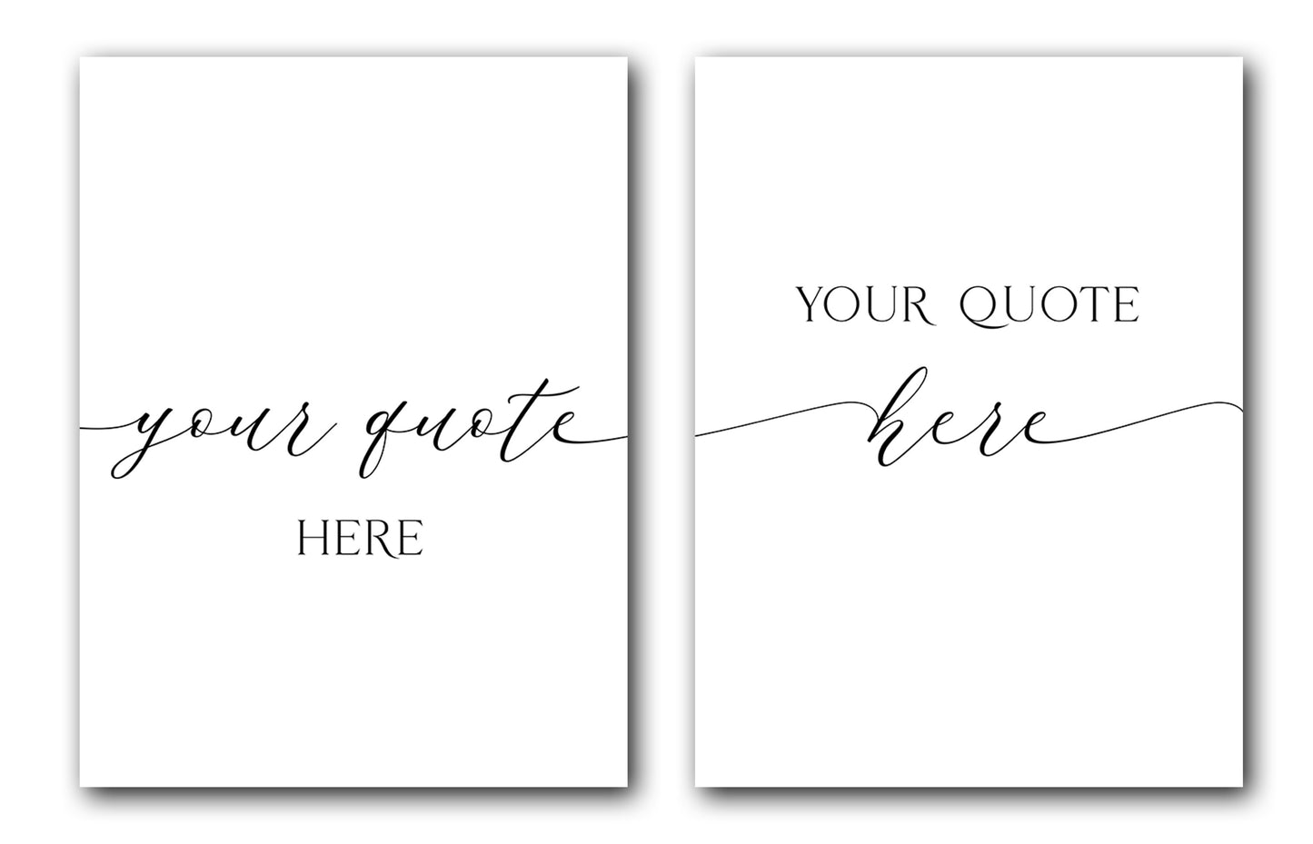 Two Panel Custom Quote, Customize Your Words Here, Custom Poster Print, Personalized, In The Style of Artwork