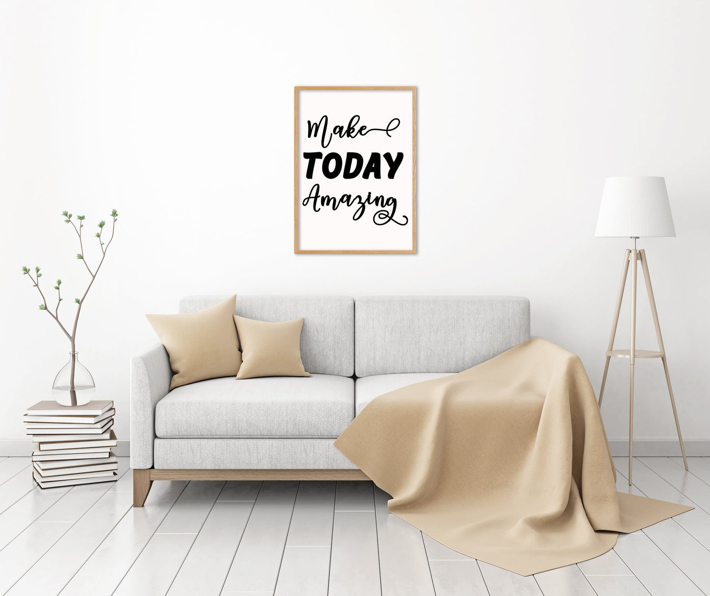 Make Today Amazing - Quote Poster Print, Home Wall Art Decor, Unframed