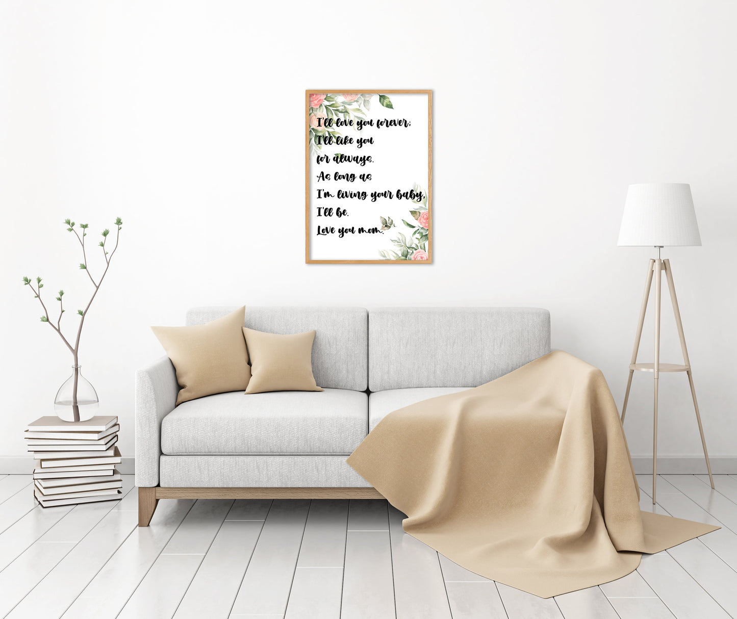 Love You Forever, Robert Munsch Quote, Gifts For Mom, Mother's Day Home Wall Art Decor