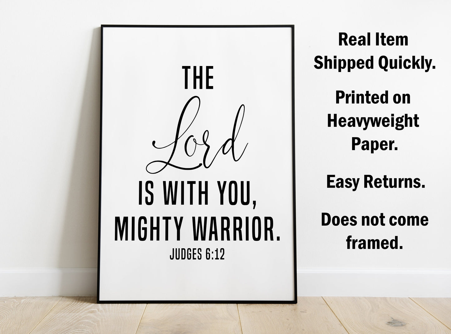 Judges 6:12, Bible Verse Quote, Poster Print, Home Wall Decor