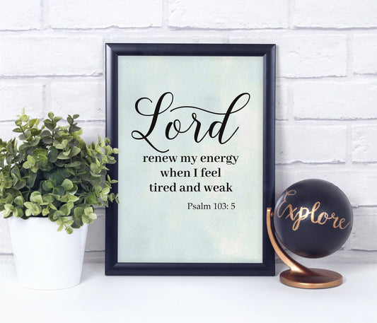 Psalm 103:5, Bible Verse Quote, Poster Print, Home Wall Decor