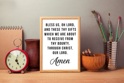 Grace Prayer Quote, Poster Print, Home Decor