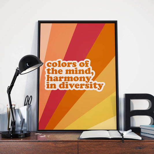 Colors of the Mind, Poster Print, Home Wall Art Décor, Classroom and Office Décor, Multiple Sizes