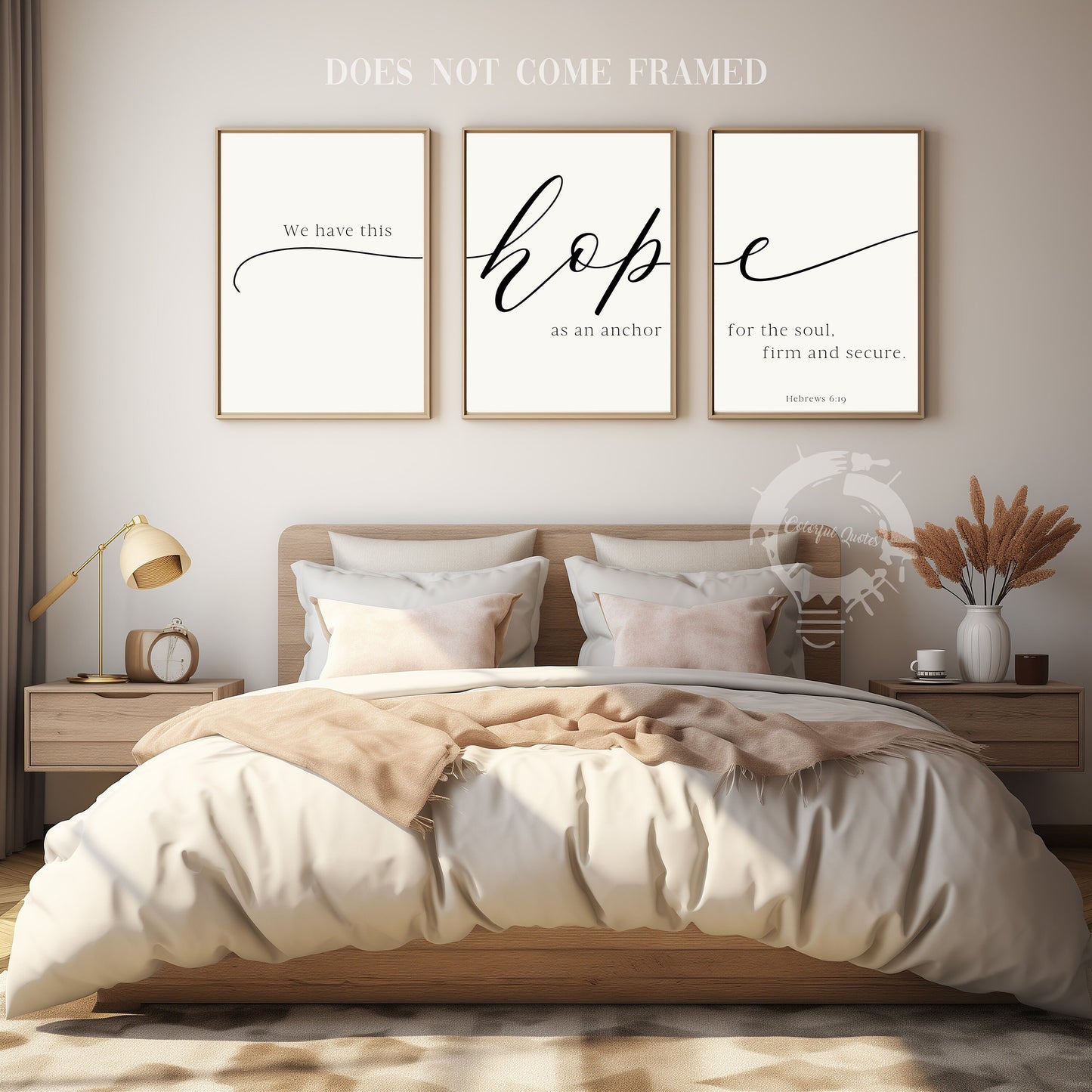 We Have This Hope, Hebrews 6:19, Bible Verse, 3 Piece Poster Prints, Minimalist Art, Home Wall Decor, Multiple Sizes