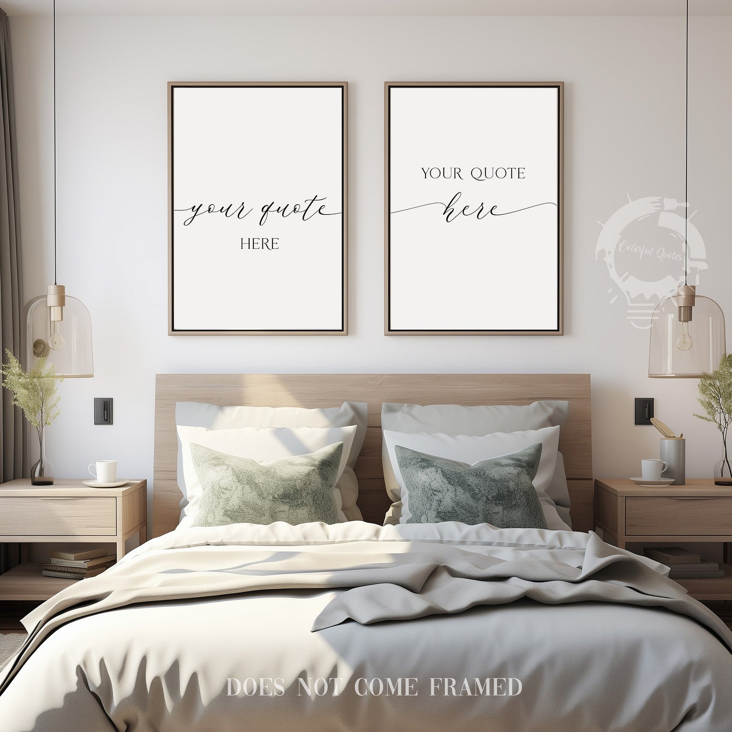 Two Panel Custom Quote, Customize Your Words Here, Custom Poster Print, Personalized, In The Style of Artwork